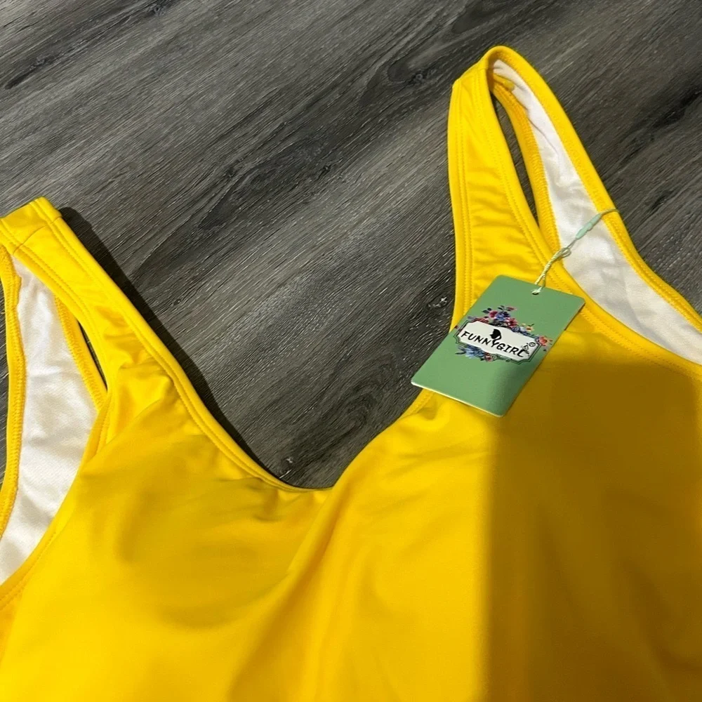 Fila Yellow Women's One‎ Piece Swimsuit